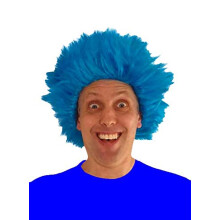 HandinHandCreations Blue Fuzzy USA Team Spirit 80er-Jahre-Punk-Perckenkostm fr Kinder oder Erwachsene, Einheitsgre