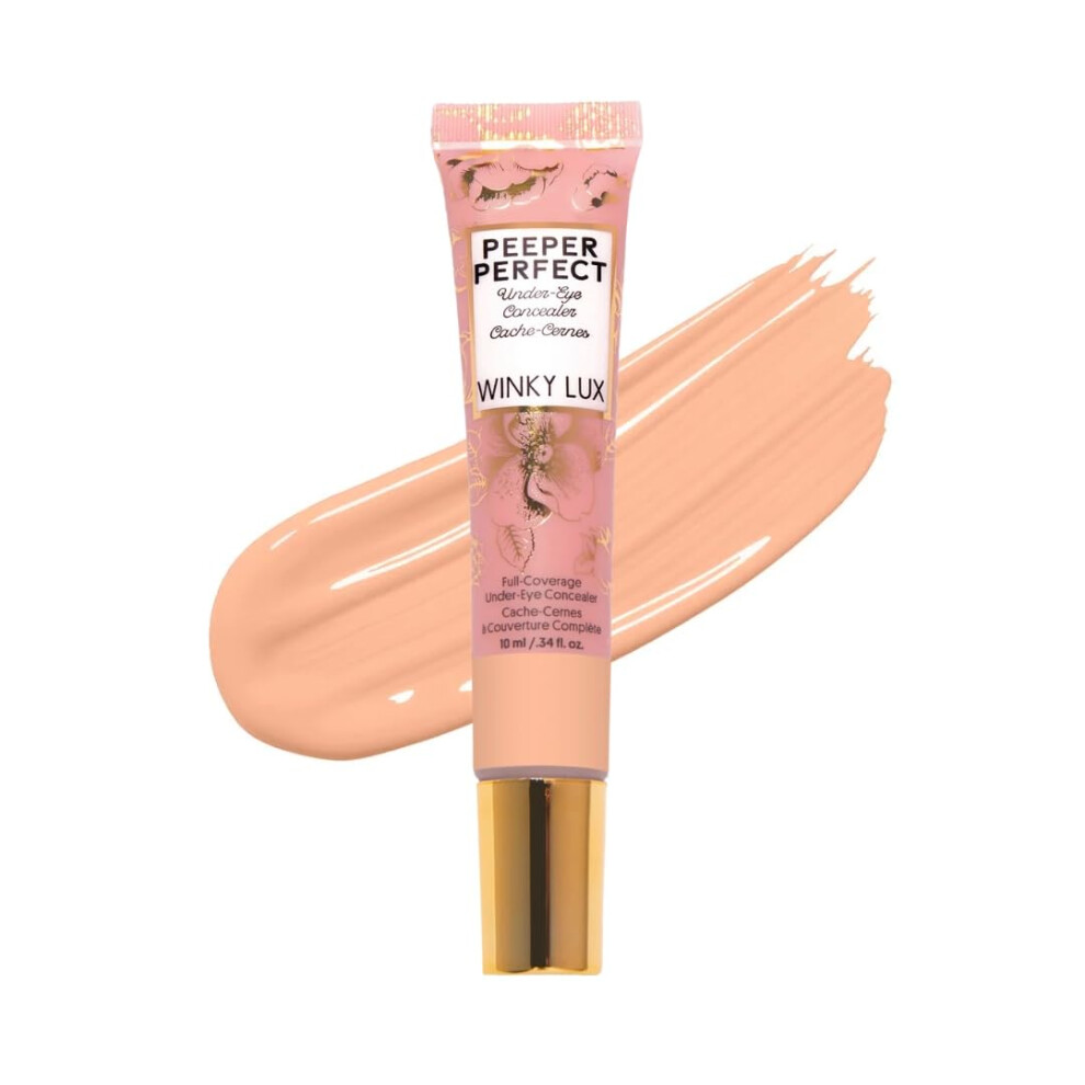 Winky Lux Dark Peeper Perfect Under Eye Concealer Makeup & Eye Brightener Full Coverage Concealer For Circles Color Corrector & Eye Primer Wit
