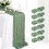 6 Pack Cheesecloth Table Runner 10Ft Boho Gauze Table Runner for Wedding (Sage Green) 1