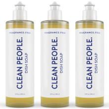 THE CLEAN PEOPLE Vloeibare Afwasmiddel - Eenvoudige Ingrediënten - Extra Schoonmaakkracht (Geurover) 12 fl. oz (3 Pack)
