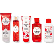 Bath & Body Works Huidverzorgingsbundel Strawberry Pound Cake Wash Mist Cream Douchegel en Lotion op volledige grootte