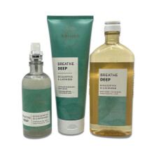 Bath & Body Works - Aromaterapia - Respira Deep Eucalyptus Lavender - Pack Buldle Ultimate Hidratacin Camino Cuerpo Cuerpo Esencial Neby & Body Lavi