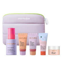 Conjunto de viagem Evereden Kids: conjunto de cuidados com a pele limpo e vegano de 5 peas para crianas | Conjunto multivitamnico de cuidados