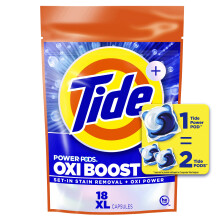Tide Oxi Boost Power PODS Pyykinpesuainekotelot 18 Count Stain Remover Plus Oxi Power