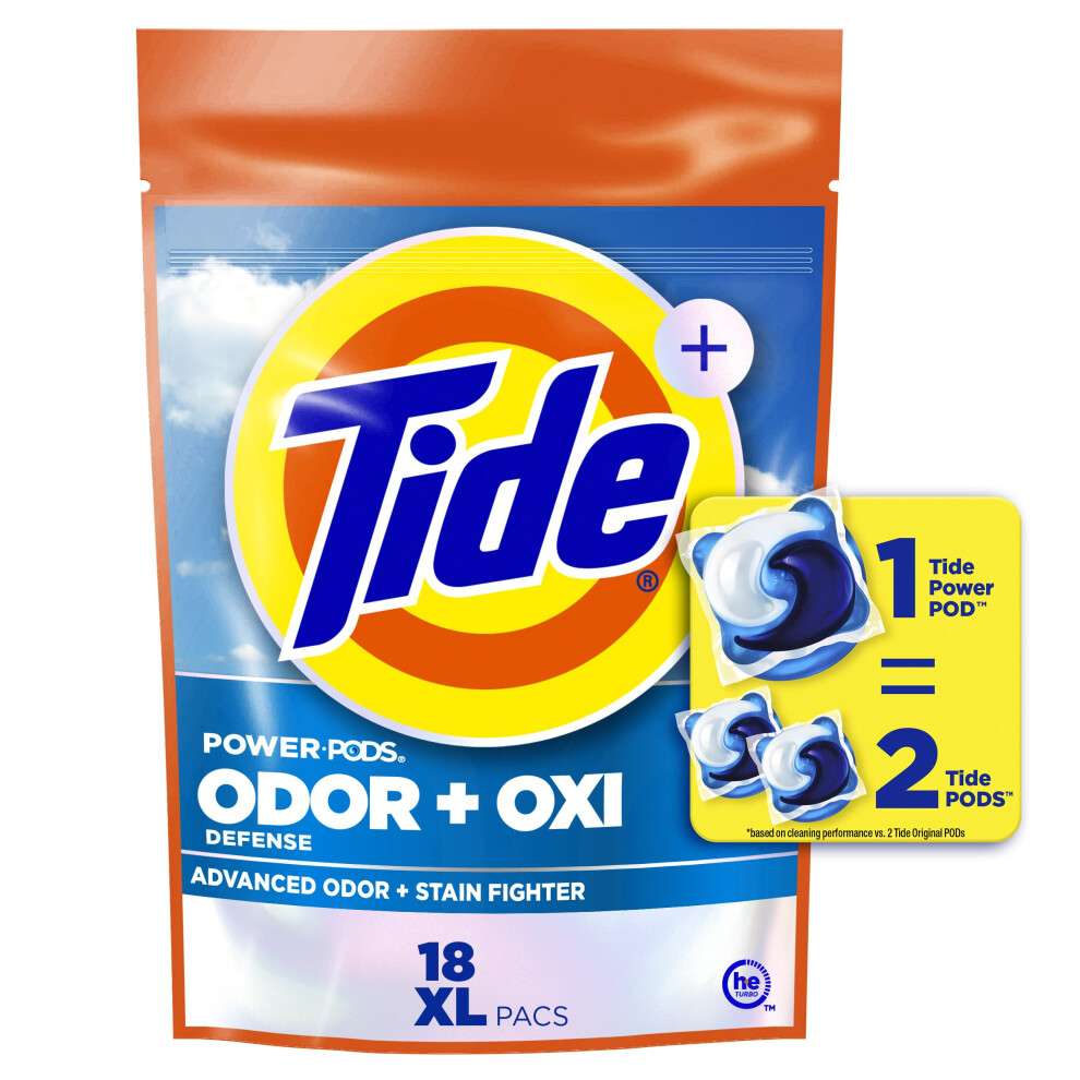 Tide Ultra Oxi Power Pods With Odor Eliminators Laundry Detergent Pacs 18 Count For Visible And Invisible Dirt Pods Laundry Detergent La