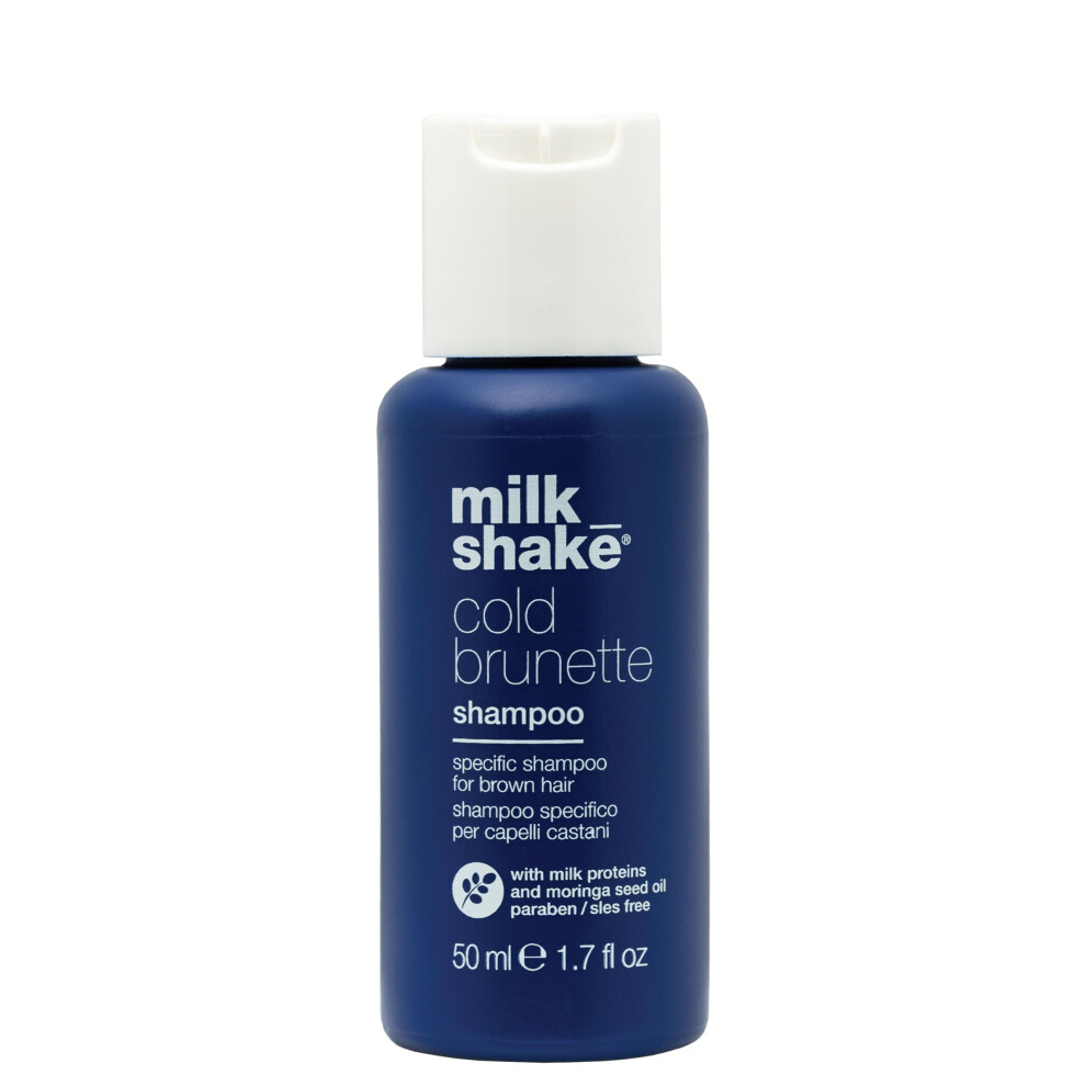 Milk Shake Blue/Light Milk_shake Cold Brunette Shampoo For Brunettes With Special Pigments For Brown Or Dark Blonde Hair Sles And Paraben Free - 1.7 Fl