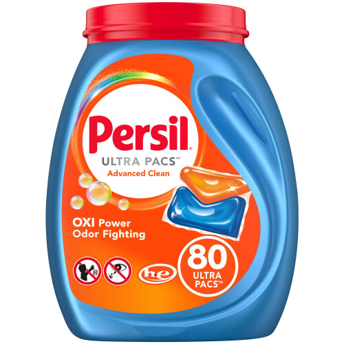 Persil Persil Ultra Pacs Advanced Clean Oxi+Odor Power Laundry Detergent 80 count