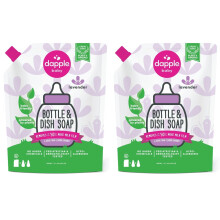 Sabonete para mamadeira Dapple sabonete hipoalergnico para mamadeiras alimentado por plantas lavanda refil de 34 fl oz (pacote com 2)