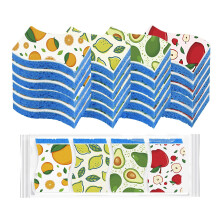 AIDEA SPONGES CUISINE SCRUME SCRUMPLE SCRATCH-24 COUNT SPONGES POUR LES Vliscusiteurs antiadhsifs Sponge de cellulose pour la vaisse