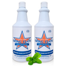 Bring It On Cleaner Hard Water Stain Remover Shower Door Cleaner Clean Tile and Grout Windows Fiberglass Tubs Chrome (2 Pack)