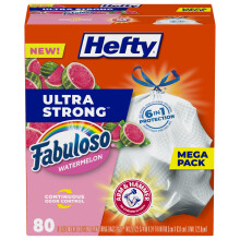 Hefty Ultra Strong 13 Gallonen Mllbeutel, hohe Kchen-Mllbeutel, 13 Gallonen-Gre, dicht gegen Auslaufen, Einstiche und Risse, kontinuierliche