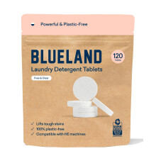 Tabletas de detergente de lavandera de Blueland 120 Conteo de lminas de cpsulas ecolgicas sin plstico alternativa lquida-fragancia libre y clar