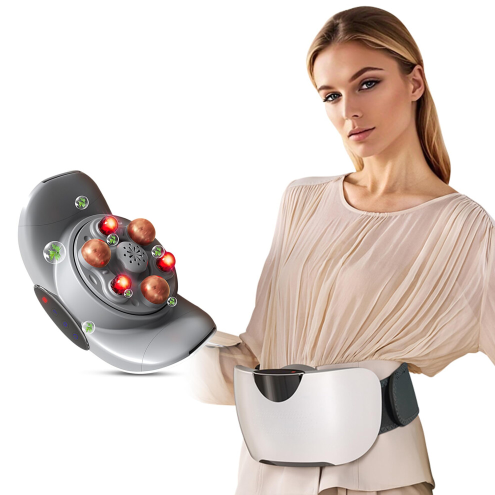 Sorelax Automatic Abdominal Massager Bianstone Belly Rubbing Instrument Dual-Use For Waist And Abdomen Positive And Negative Massage Flatulence Relie