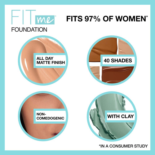 Maybelline Maybelline Fit Me Matte + Poreless Flüssigfoundation, Ivory, 2er Pack Öl-frei 2