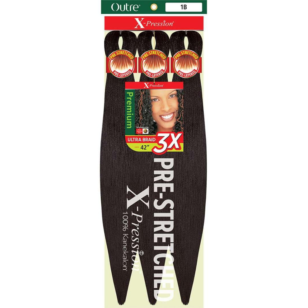 Outre Unisex X-Pression Braid Pre Stretched Braid 42"""" 3X (3 Pack M4/27/613)