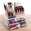 Cq acrilico 2 Pezzi Organizer Chiaro per Make Up, 4 Cassetti Impilabili, Organizer Vanity per Gioielli e Bellezza 1
