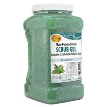 SPA REDI - Exfolirende scrub Puimgel Munt en Eucalyptus 128 Oz - Manicurepedicure en lichaamsexfoliator doordrenkt met hyaluronzuuraminozuren Pa