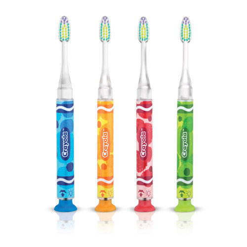 GUM - 202RK Crayola Timer Light Toothbrush (Single Toothbrush) Soft Bristle Packaging May Vary 1
