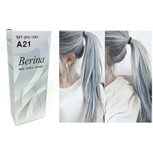 Berina A21 Hellgrau Silber Permanent Haarfärbemittel Farbcreme Unisex – Punk-Stil