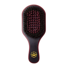 Röd Premium X Bow Wow Medium Hard Hårborste för Män 360 Wave Borste 2 Borst i 1 Blandad Griskosborste