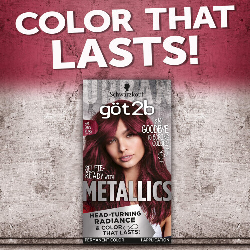 Schwarzkopf Schwarzkopf Got2b Metallics Permanente Haarfarbe M68 Dark Ruby 2
