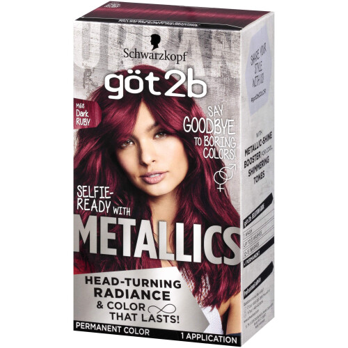Schwarzkopf Schwarzkopf Got2b Metallics Permanente Haarfarbe M68 Dark Ruby