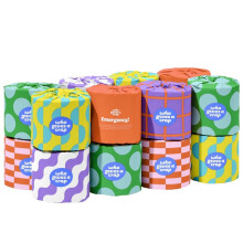 Quien da una mierda | Papel higinico reciclado 100% Rollos 330 Hojas 330 Hojas Biodegradable y EcoFry Soft & Fuerte Virgin Tree Free Bulk Papel higi
