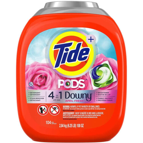 Tide Pods ja Downy April Fresh 104 Count