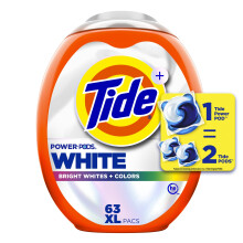 Tide Power PODS Plus Ultra OXI valkoinen ja kirkas pyykinpesuaine Advanced tahranpoisto- ja valkaisuteho 63 Count