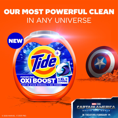 Tide Oxi Boost Power Pods Detect Pods 45 Count Stain Remover Plus Oxi Power 1