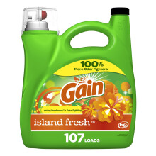 Gain Aroma Boost nesteminen pyykinpesuaine Island Fresh Scent 107 Loads 154 fl unssia HE-yhteensopiva