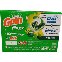 Järjestä GAIN Flings! Alkuperäinen tuoksu nestemäinen pyykinpesuainepakkaukset 132 ct. 132 Count