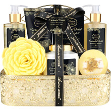 Cadeaux Spa pour Femmes, Ensemble de Cadeaux Orchidée Enchantée, Kit Spa Maison