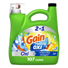 Gain Ultra Oxi tekut prac prostredek 107 dvek 154 fl oz Waterfall Delight Scent Kompatibiln s HE 2 v 1