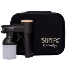 SunFX Pro Freestyle Handheld Spray Tan Gun Portable and Rechargeable Airbrush Spray Tan Cordless Machine With Carry Case (Latte)