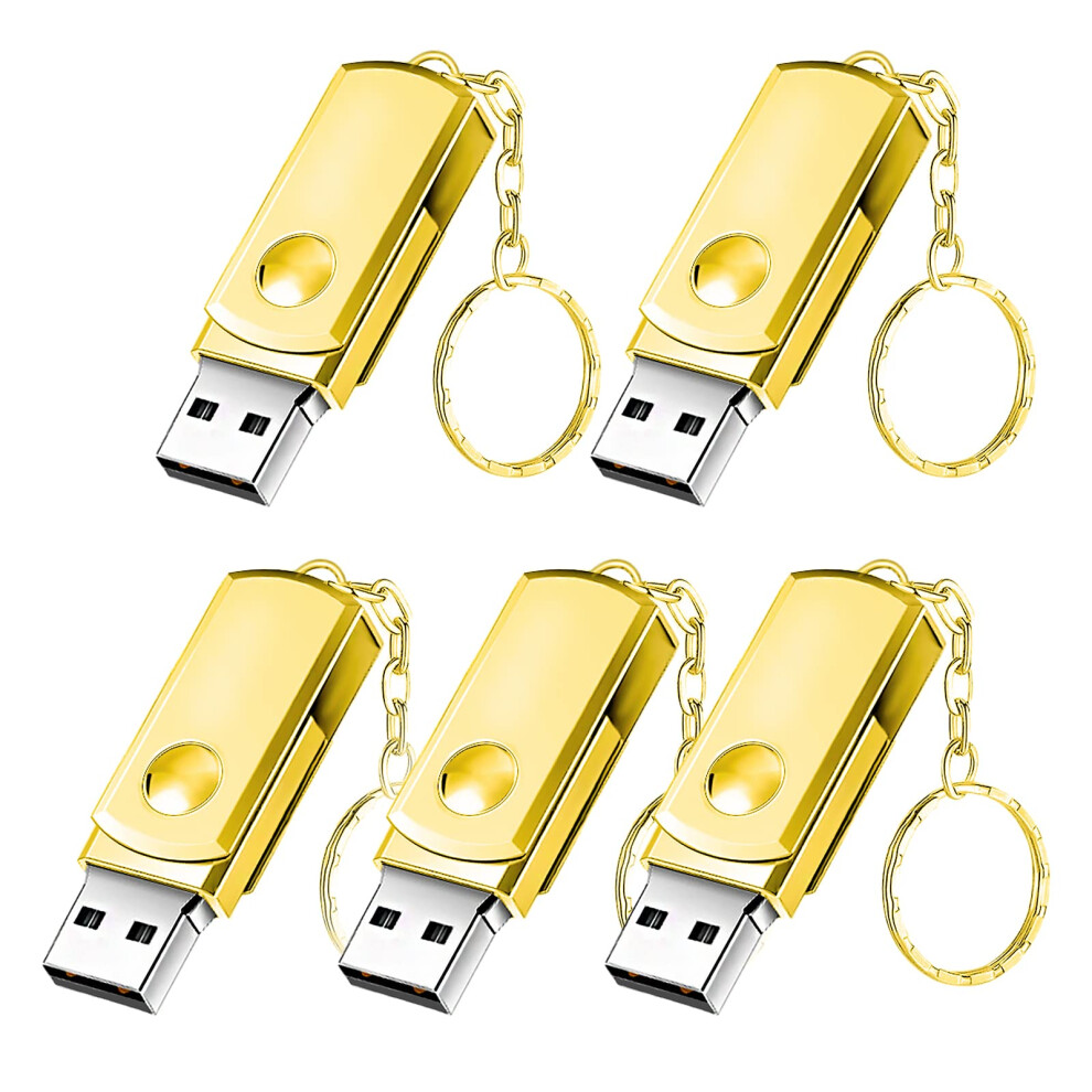 Usb Flash Drive 64Gb 5 Pack, Usb 2.0 64Gb 5 Pack With Keychain, High Speed Data Storage 820064771223