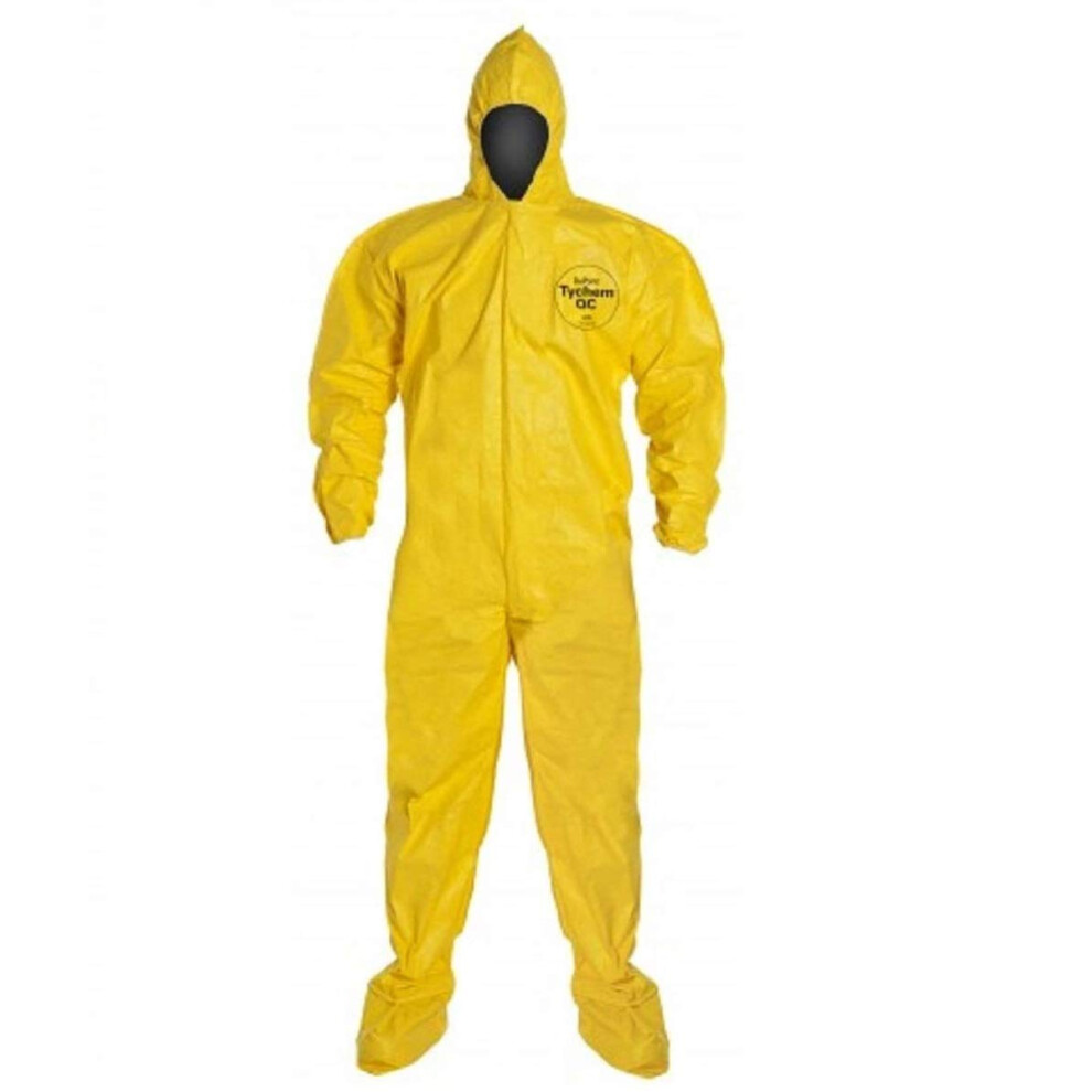 DuPont Tychem 2000 QC122S Disposable Coveralls Serged Seams 3XL 1 Pack