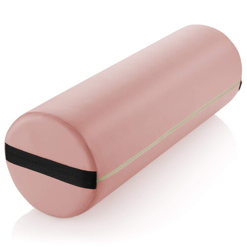 Almofada de travesseiro para mesa de massagem redonda Jumbo Saloniture - 26 x 9 polegadas - rosa