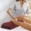 Almofada de travesseiro de mesa de massagem meia redonda Saloniture Jumbo - 26 x 9 x 4,5 polegadas - Borgonha 4