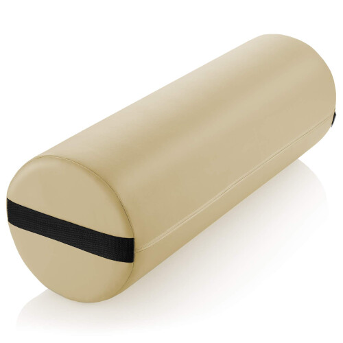 Almofada de travesseiro para mesa de massagem redonda Jumbo Saloniture - 26 x 9 polegadas - Creme