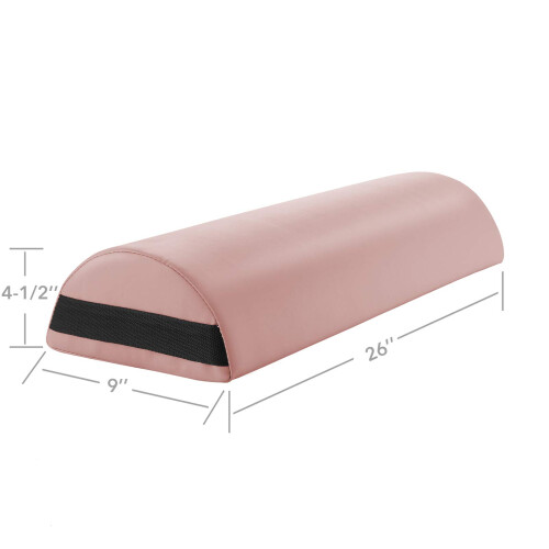 Almofada de travesseiro de mesa de massagem meia redonda Saloniture Jumbo - 26 x 9 x 4,5 polegadas - rosa 2