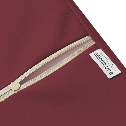 Almofada de travesseiro de mesa de massagem meia redonda Saloniture Jumbo - 26 x 9 x 4,5 polegadas - Borgonha 1