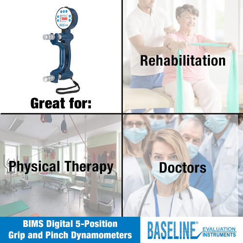 Baseline BIMS Digitales 5-Positionen-Handdynamometer zur Prόfung und Bewertung der Griffstδrke 2