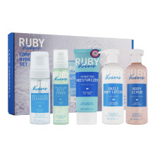 Ruby Kisses Kompletny zestaw nawilzajacy do pielegnacji skry Niezbedne produkty do twarzy i ciala Zawiera codzienna pianke oczyszczajaca Rwnowazacy