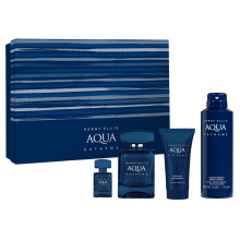 Perry Ellis Aqua Extreme Gift Set - 3,4 fl oz wc-vettä 1,7 unssia suihkugeeli 6 unssia vartalosuihketta 0,25 fl oz EDT travel mini
