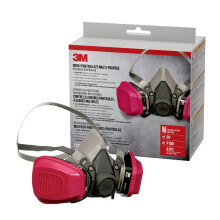 3M P100/OV Odor/Particulate Multi-Purpose Reusable Respirator 65021 Medium Size NIOSH-APPROVED Organic Vapor Cartridge & P100 Rated Filters Fl