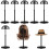Tatuo 8 Pcs Support de Perruque, Stand de Tête Ajustable 9.8"-18.9" pour Perruques, Support de Voyage 1