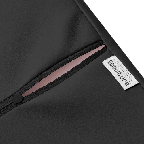 Almofada de travesseiro para mesa de massagem meia redonda Saloniture Jumbo - 26 x 9 x 4,5 polegadas - preta 1