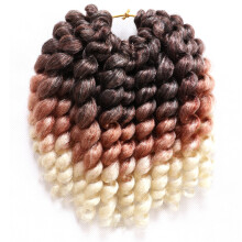 Pelo de Ganchillo Jumpy Wand de 8 Pulgadas, 22 Mechas, 4 Paquetes, Rizado para Mujeres Negras (8 Pulgadas 4 Paquetes, 1B/30/613)