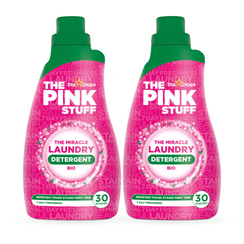 Stardrops - The Pink Stuff - The Miracle Laundry Detergent Bio Liquid - 32 once pacchetto di 2